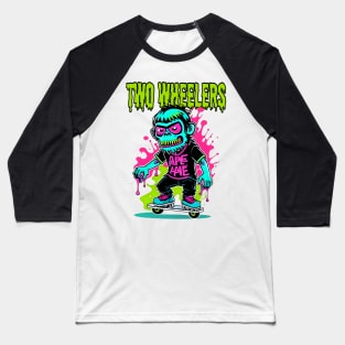 Two Wheelers ape Baseball T-Shirt